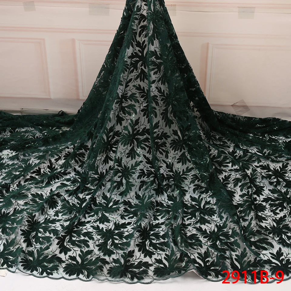 Latest African Velvet Lace Fabric 2019 High Quality African French Net Laces With Sequins Embroidery Tulle Lace For Dresses