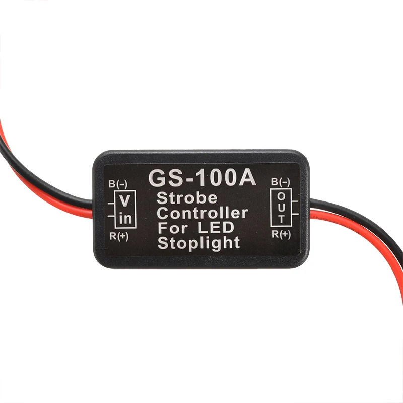 2pcs 12V 10W Car GS-100A LED High Position Brake Tail Stop Light Strobe Flash Flashing Controller Box LED Lights