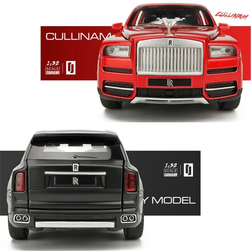 1/32 Rolls Royce Cullinan Diecasts модели игрушечных автомобилей со звуком и светом 6 дверей