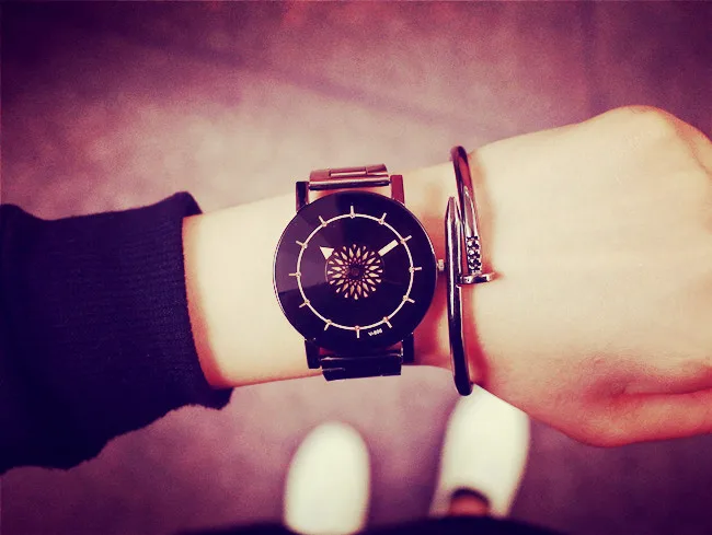 Fashion Casual Lover's Watch Quartz All Steel Belt Couple Watches Personality Dial Watch erkek kol saati Clock