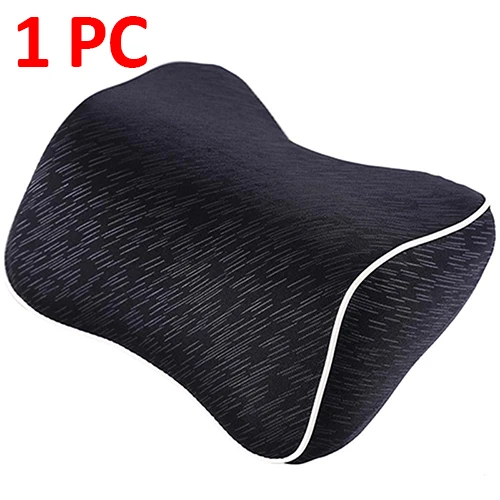 1 pc pillow 3D пена памяти Автомобильная подушка под поясницу подушка на заднее сиденье шелковая Нижняя Талия поддержка универсальный подголовник для отдыха автомобильные аксессуары подушка в машину с пеной памяти - Название цвета: 1 pc pillow
