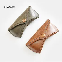 Винтаж ручной очки коробка ; обувь из натуральной кожи; Роскошная оправа для очков сумка чехол для солнцезащитных очков держатель крышки Для мужчин Для женщин