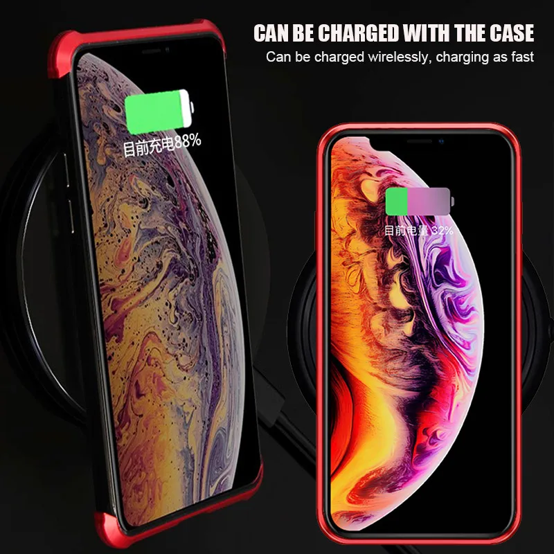 2Pcs Privacy and Rimless Tempered Glass Magnetic Case for iPhone 7 8 Plus XS MAX XR Full Body Protection Magnetic Case Cover
