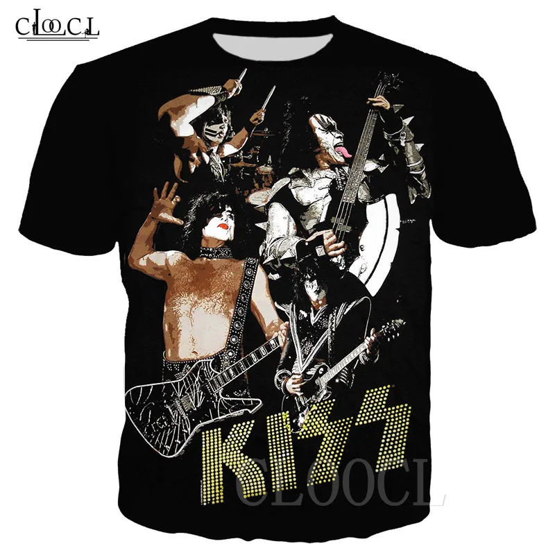 Популярный бренд KISS Harajuku футболка Мужская/Женская Повседневная модная с 3D
