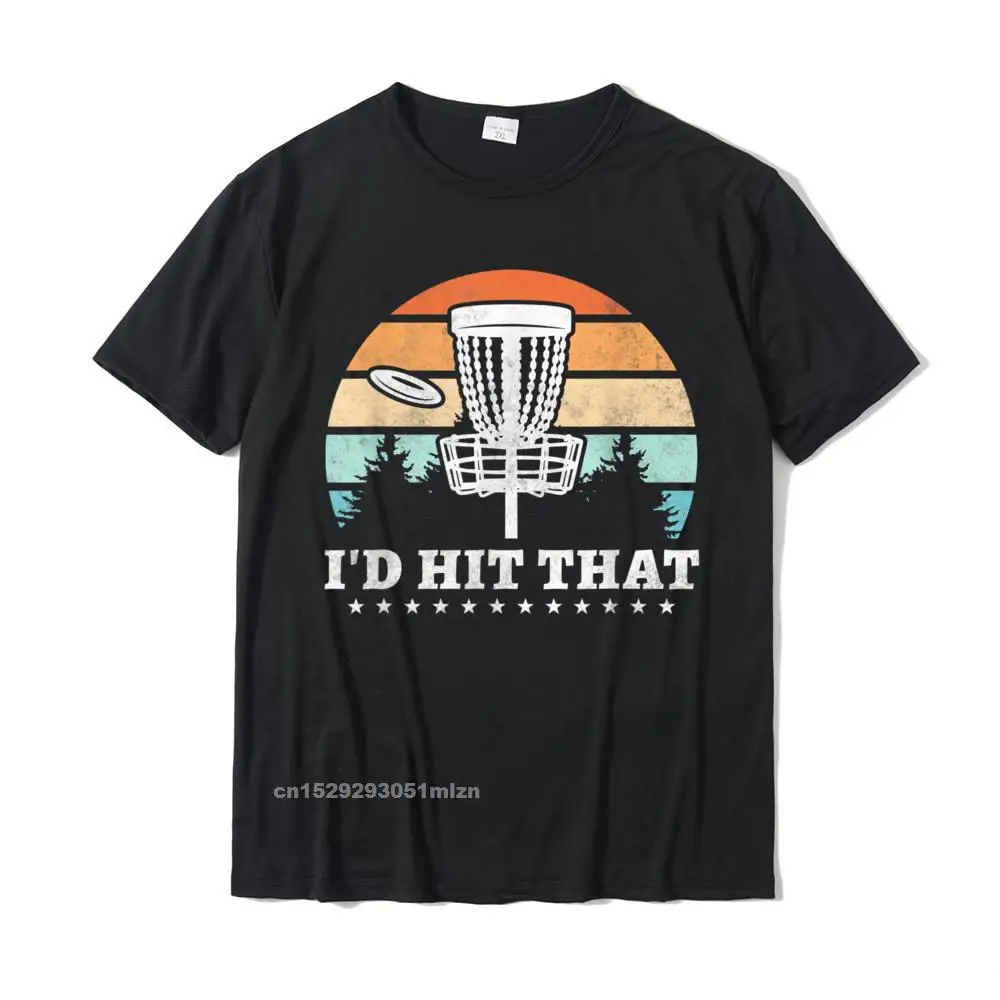 Normal Printed Summer Autumn Cotton Crewneck Man T Shirt Printed On T Shirt Company Short Sleeve T-shirts Drop Shipping Id Hit That Disc Golf T-Shirt__4440 black