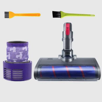 

Fluffy Soft Roller Head Floor Head For DYSON V10 Vacuum Cleaner Home Cleaning Dust Clean Up Floor Trash Cleaner