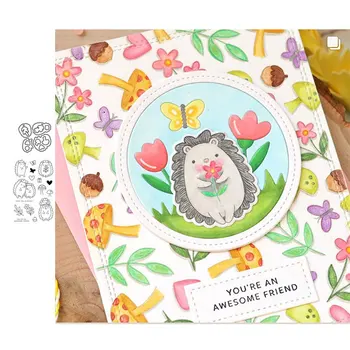 

JC Metal Cutting Dies and Stamps Hedgehog Butterfly Flowers Scrapbooking Craft Stencil Card Make DIY Mold Sheet Die Cut Decor