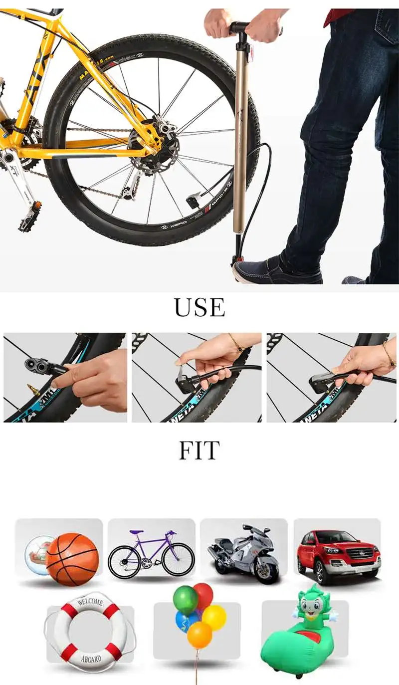 ROCKBROS 160PSI мини карбоновый стальной велосипед насосы MTB дорожный портативный велосипедный воздушный насос шины шар надувной Шампань
