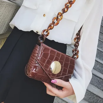 

Luxury vintage acrylic chain Women's bags Casual Crossbody bags for women evening clutch purse Messenger Bags Totes 2020