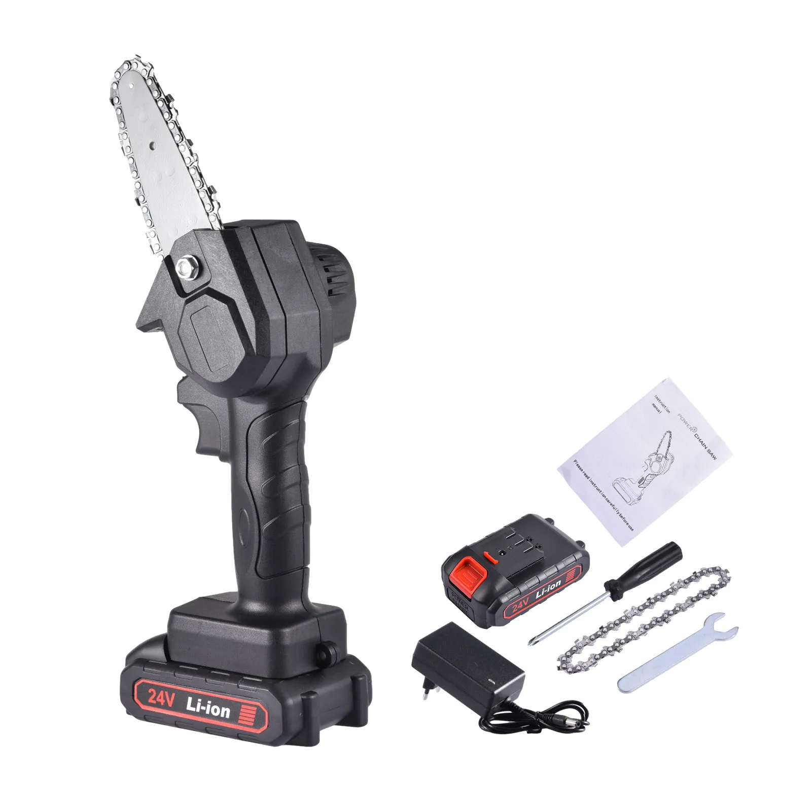 Mini Rechargeable Chainsaw 4 Inch Wood Cutting Machine Cordless Power Chain Saws Garden Puning Electric Saw |