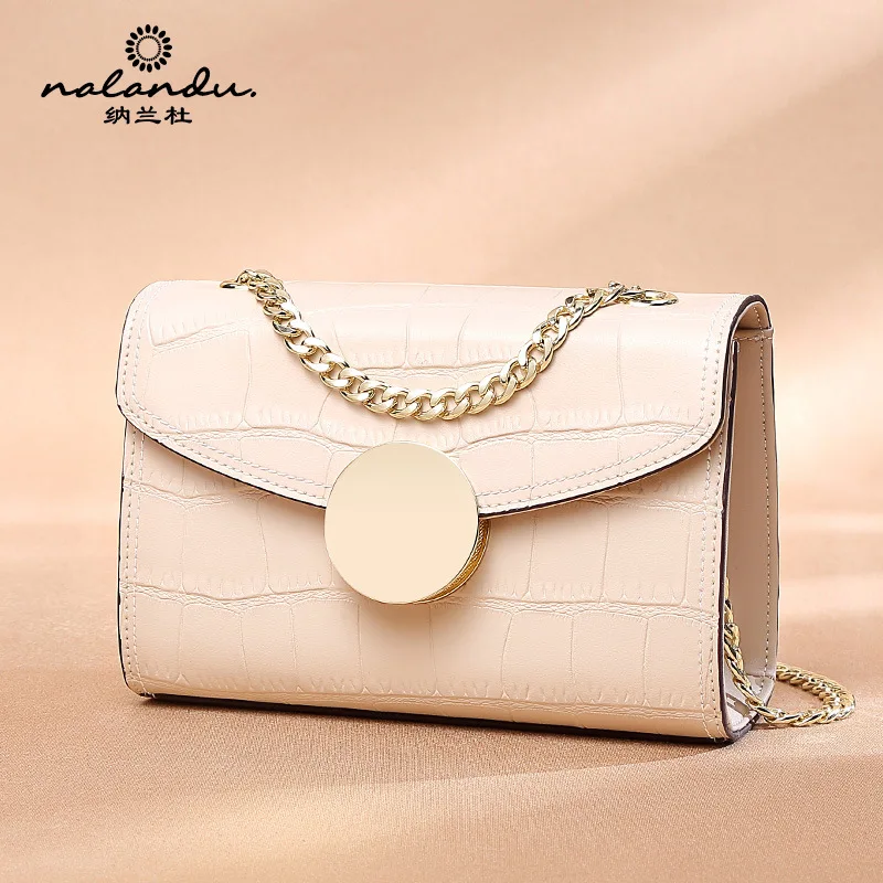 

Nalan Du WOMEN'S Leather Bags New Style 2020 Mini Cowhide Crocodile Pattern Shoulder Bag WOMEN'S Single-shoulder Bag Women's