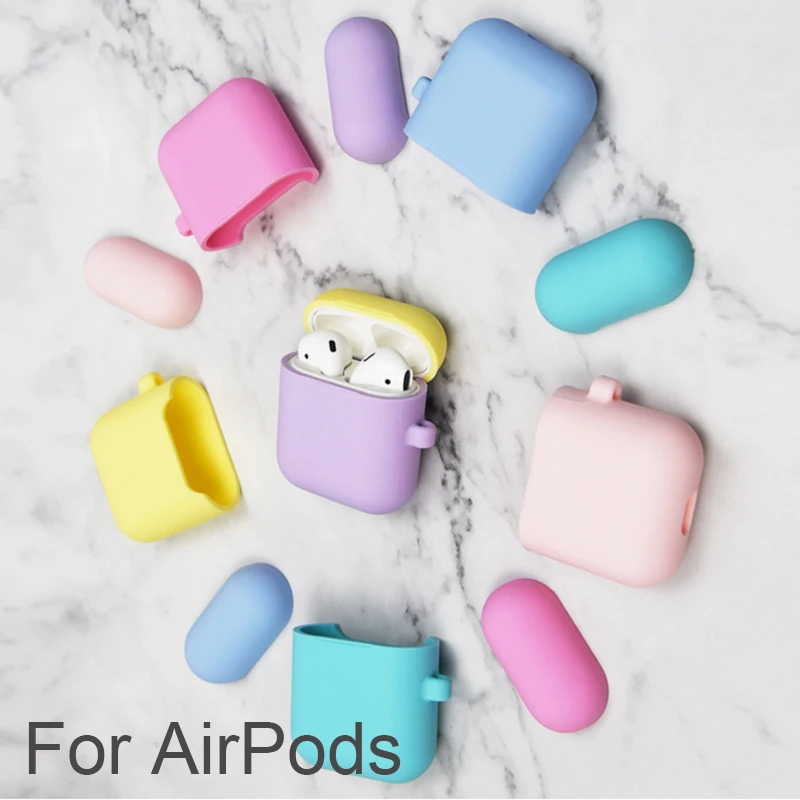Soft Silicone Case For Apple Airpods 2 Shockproof Cover for Air Pods Earphone Cases Protector | Электроника