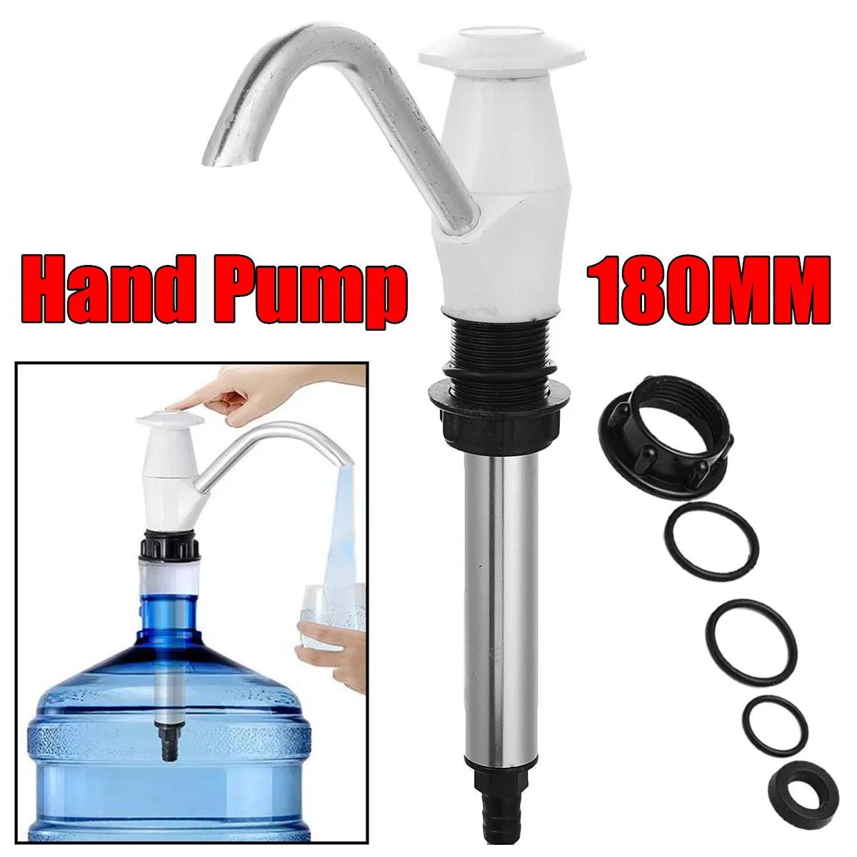 180MM Caravan Sink Water Hand Pump Tap Camping Motorhome Trailer Rv Spare Parts
