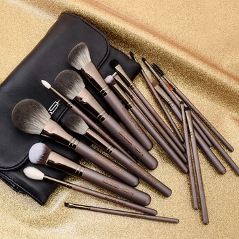 

18PCS Makeup Brushes Set Professional with Cosmetic Bag Eigshow Coffee Powder Foundation Kabuki Eye Shadow Make-Up Brush Sets