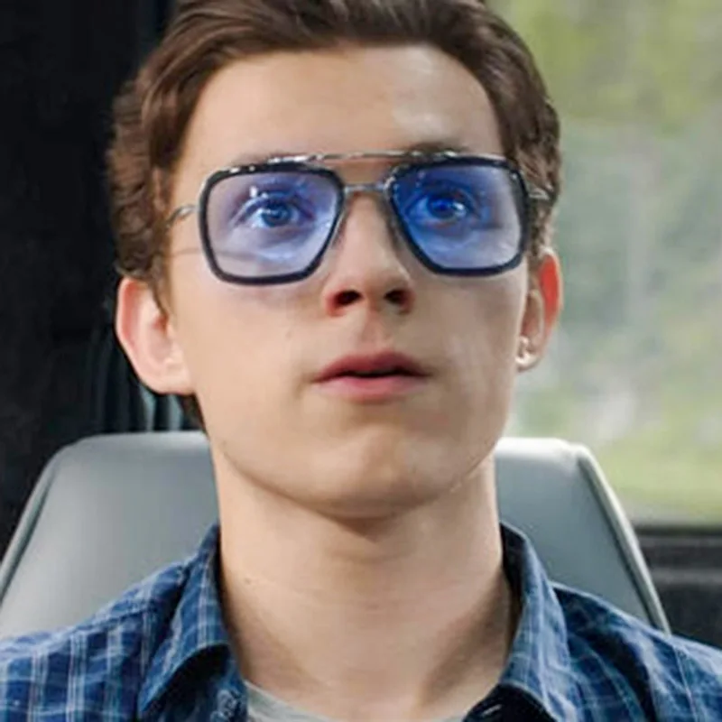 Роскошные модные Мстители Tony Stark Солнцезащитные очки Мужские квадратные брендовые дизайнерские железные 3 мужские солнцезащитные очки Oculos ретро мужские солнцезащитные очки