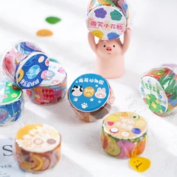 Bandes autocollantes pour le compte à main, 10 modèles, 100 pièces, dessin animé mignon fille, matériel décoratif, style Ins 