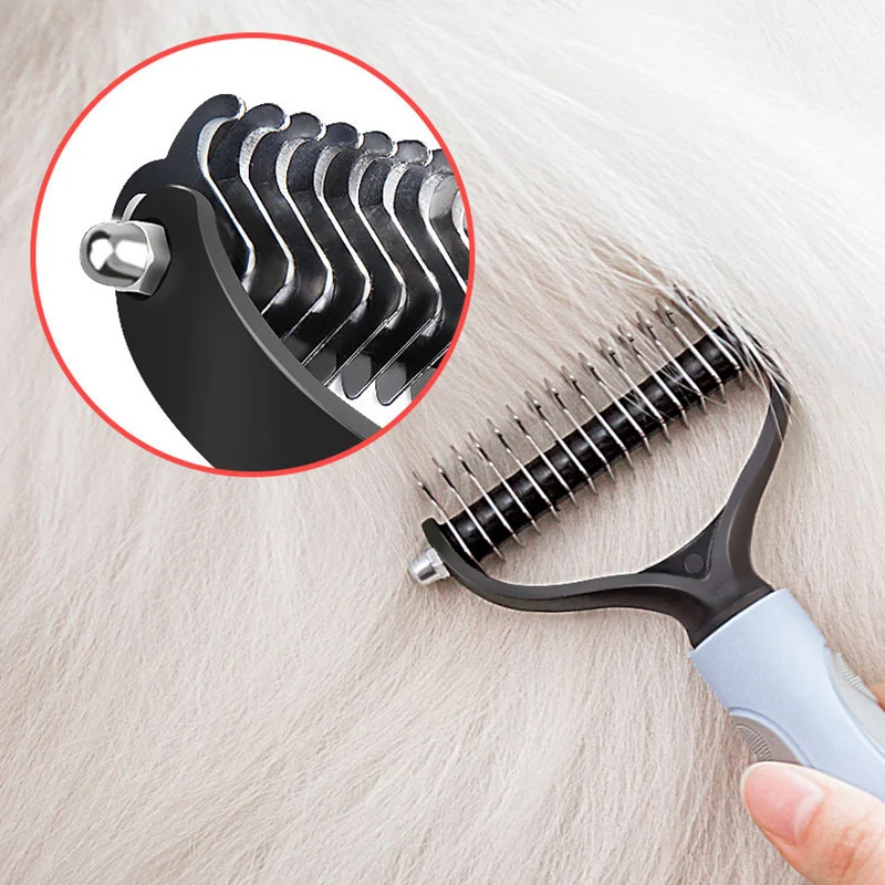 Creatively Stainless Double sided Pet Cat Dog Comb Brush Professional ...