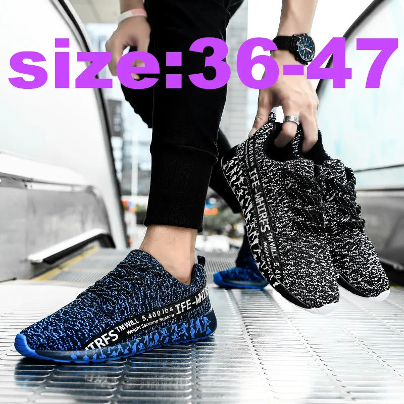 

High quality man shoes outdoor loafers Lace-up tenis feminino Sneakers Women Light Flying men Casual Designer zapatillas mujer