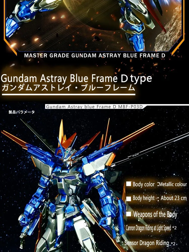 BANDAI MG 1/100 MBF-P03D Gundam Astray синий рамки D игрушки Фигурки Тип металлический раскраска потерянный до Heterodox серии