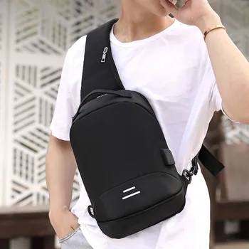 

New Anti-theft Chest Bag Large Capacity Usb Chest Bag Oxford Outdoor Shoulder Bag 2020 New Messenger Bag Sports Travel Bag
