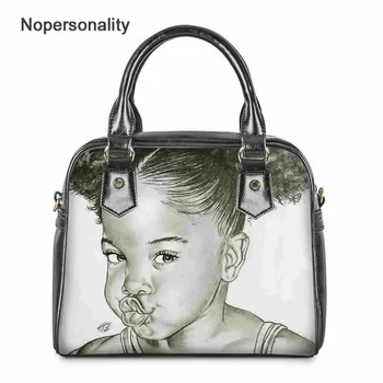 

Nopersonality African Girl Print Print Hand Bag for Ladies Luxury Large Capacity Tote Bag Women's Shoulder Bags Top-Handle Bag