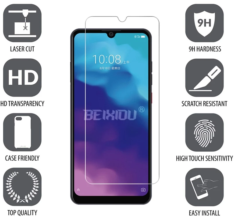 2 шт Полное закаленное стекло для zte BLADE A7 защита экрана 2.5D 9h закаленное стекло для zte BLADE A7 защитная пленка