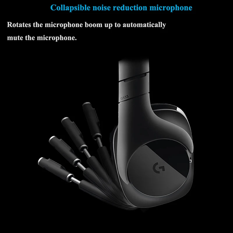 Оригинальные беспроводные Игровые наушники Logitech G533 DTS 7 1 с микрофоном