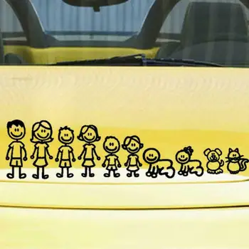 

SUV Car Stickers Sticker Laptop 1 set My family member figure style Car