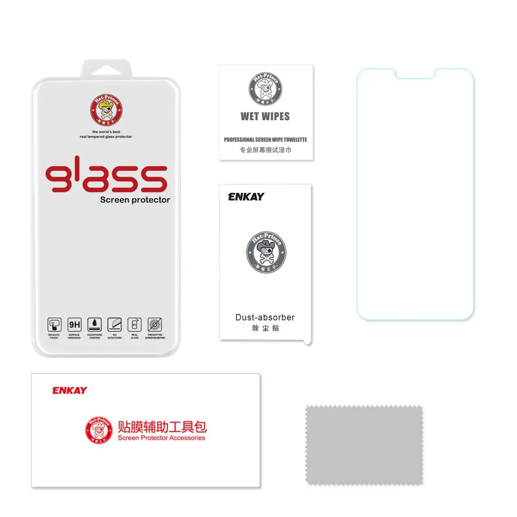 ENKAY 2.5D 0.26mm 9H Tempered Glass Protective Film Arc Edge Dirtproof for Motorola Moto G7 Power | Компьютеры и офис