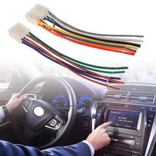1 ensemble 10 broches + 6 broches autoradio/lecteur CD/DVD ISO faisceau de câblage connecteur pour Toyota autoradio 6.3 "accessoires de voiture(China)