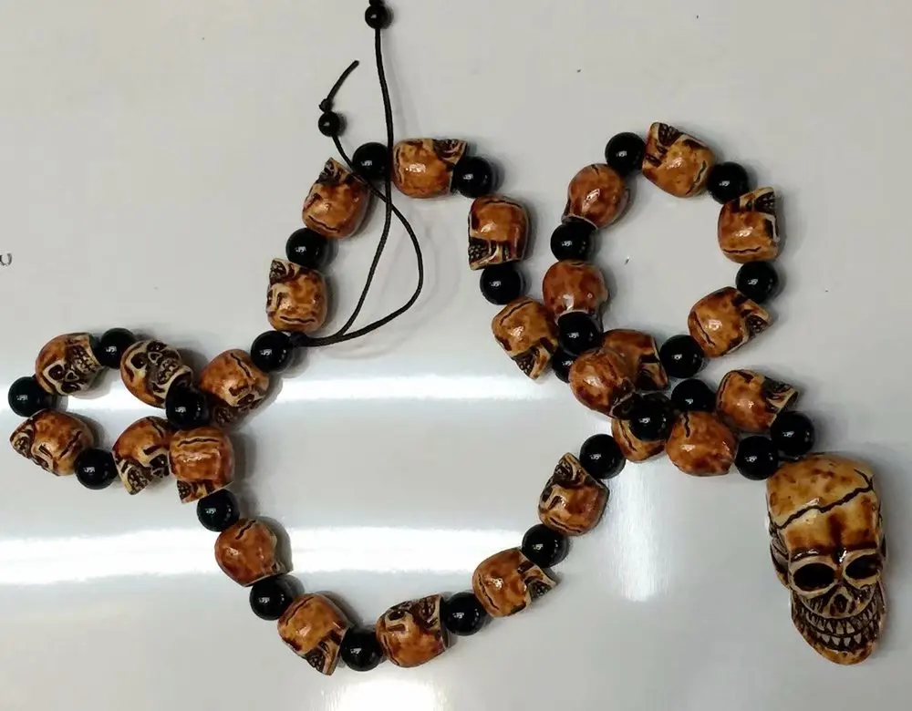 

YQTDMY Men's Cool More Skull and 1 big Skull Immitation Hip Hop bracelet