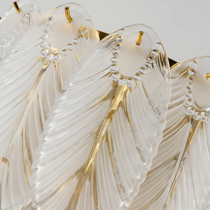 Modern Feather Crystal Gold Luxury Wall Lights 6 Modern Feather Crystal Gold Luxury Wall Lights 6