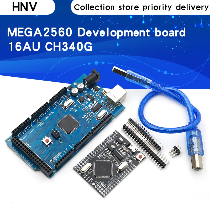 USB-плата MEGA2560 MEGA 2560 R3 (ATmega2560-16AU CH340G) Pro mini AVR для разработки с кабелем arduino |