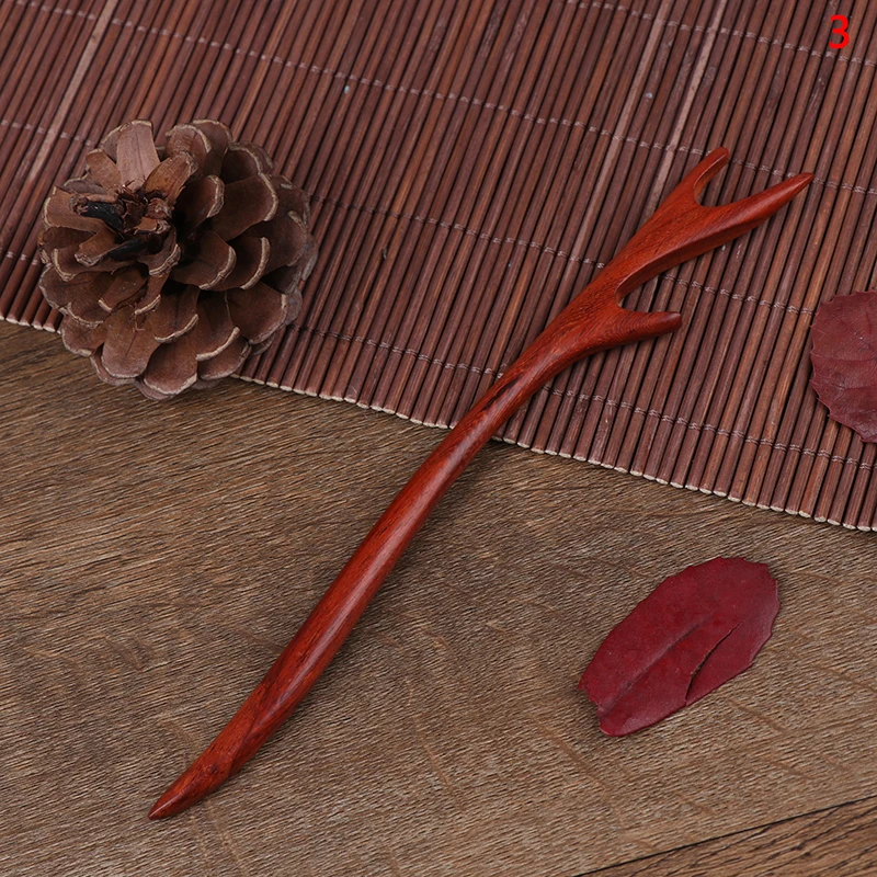 Винтажная деревянная резная шпилька ручной работы палочка для волос для женщин заколки для волос аксессуары в стиле ретро Инструменты для укладки волос - Цвет: 3