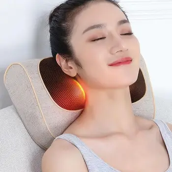 

Electric Neck Kneading Massage Soft Pillow Shiatsu Wave Curve Massager For Shoulder Aid Sleep Relieve Stress Health Care Tool