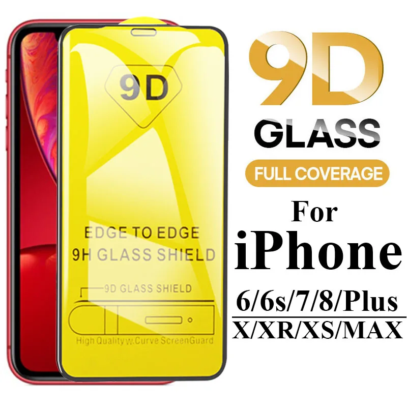 9D Защитное стекло для iPhone xs max защита экрана xmax 6 s 6s 7 8 plus xr закаленное лист x r xsmax tremp