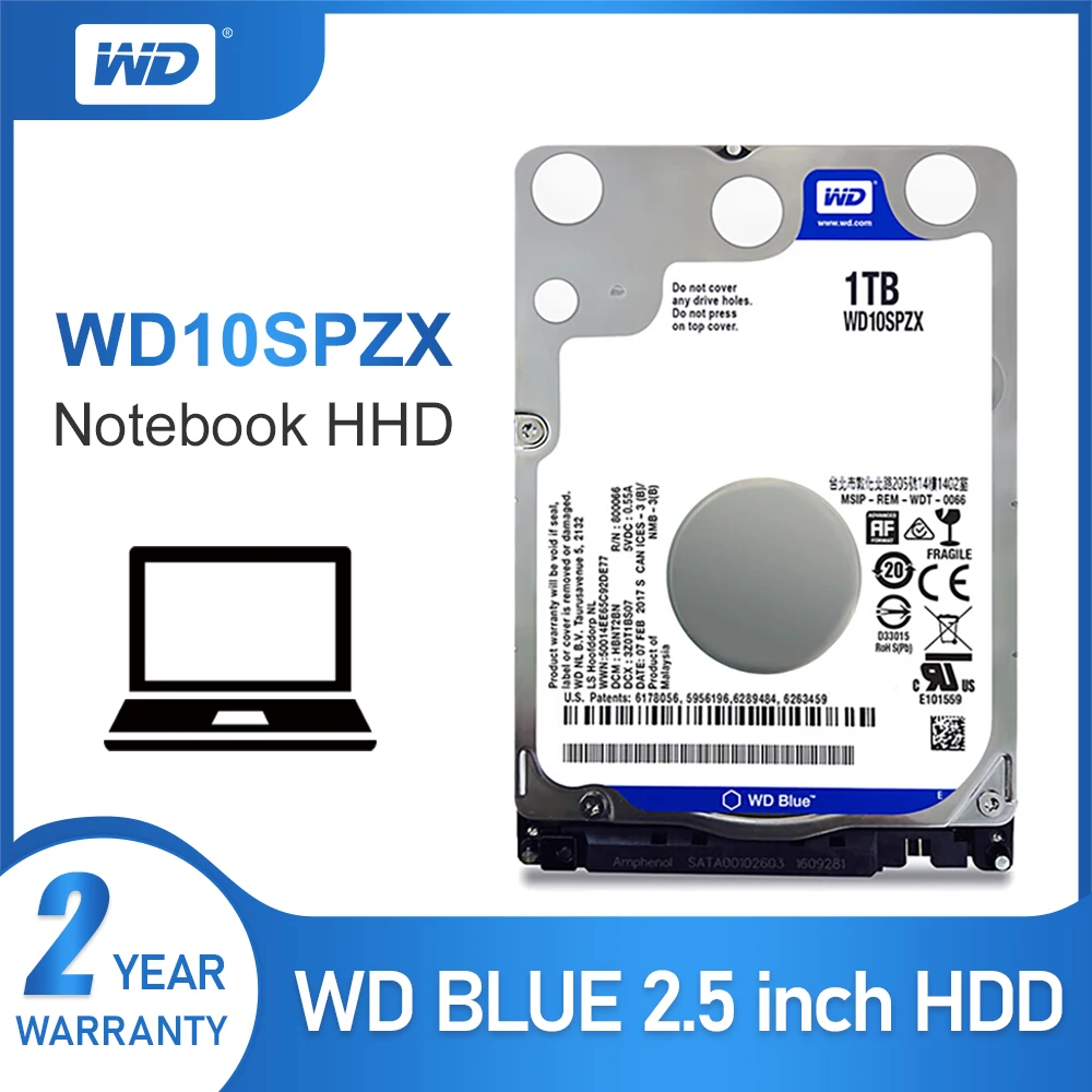 Внутренний жесткий диск Western Digital WD Blue 2 5 дюйма ТБ SATA 6 5400 об./мин.|Внешние жесткие