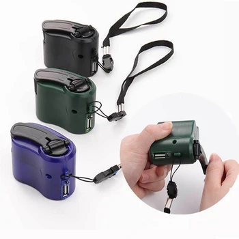 

Outdoor Hand-Crank USB Phone Emergency Charger Manual Emergency USB Light Power Generator Charger Camping Survival EDC Tool