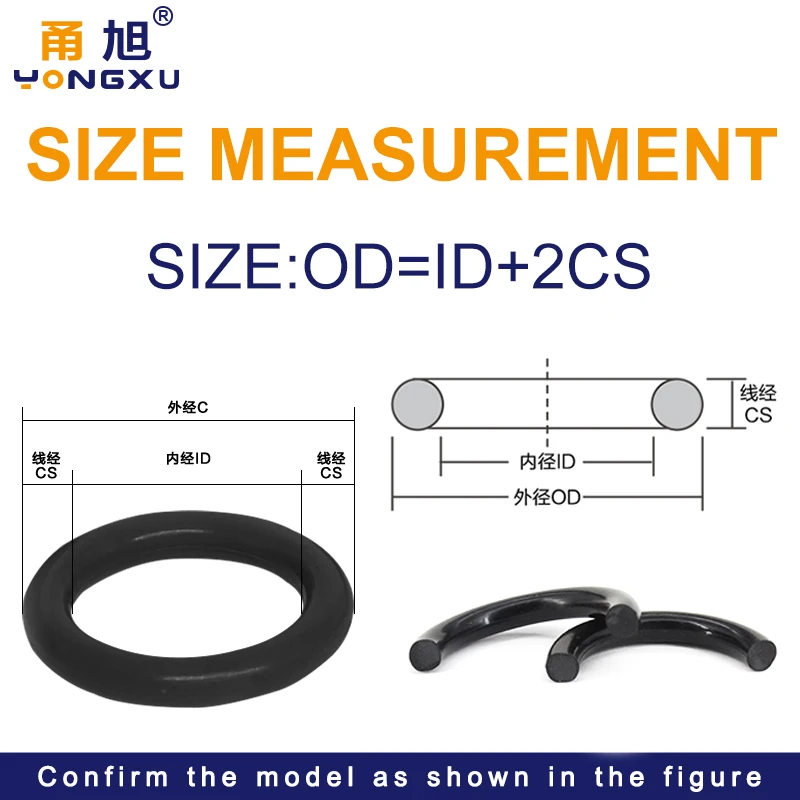 Rubber O Rings NBR O Ring Seal Gasket Thickness CS3.5mm OD12-200mm Wear Resistant Automobile Petrol Nitrile Rubber Waterproof Black
