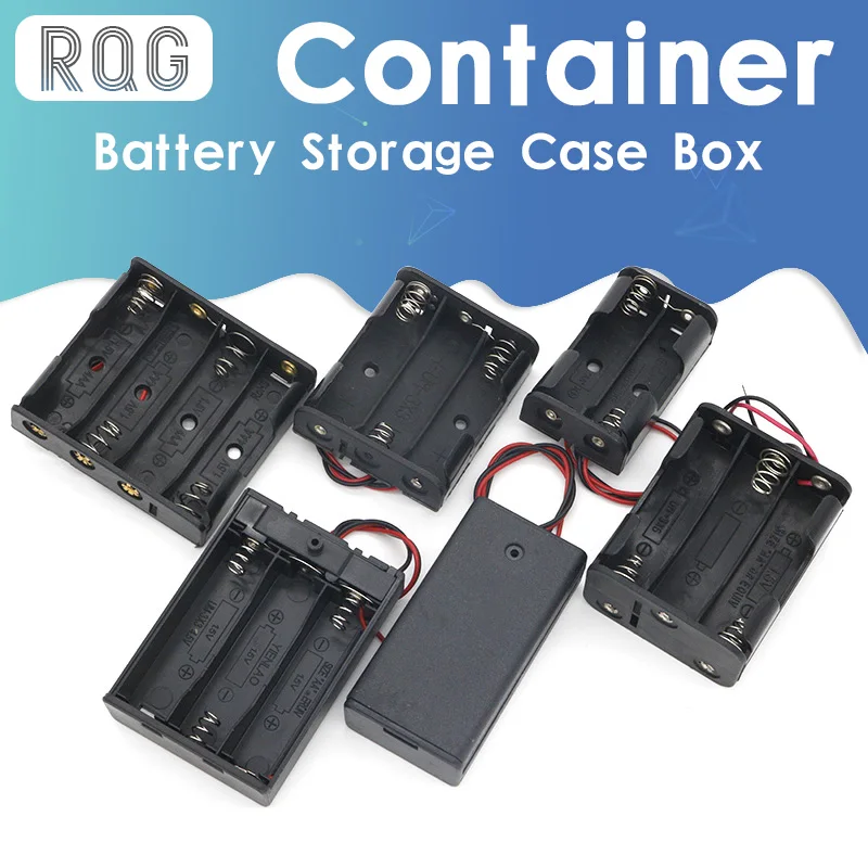 AA Size Power Battery Storage Case Box Holder Leads With 1 2 3 4 6 Slots Container Bag DIY Standard Batteries Charging Droship |