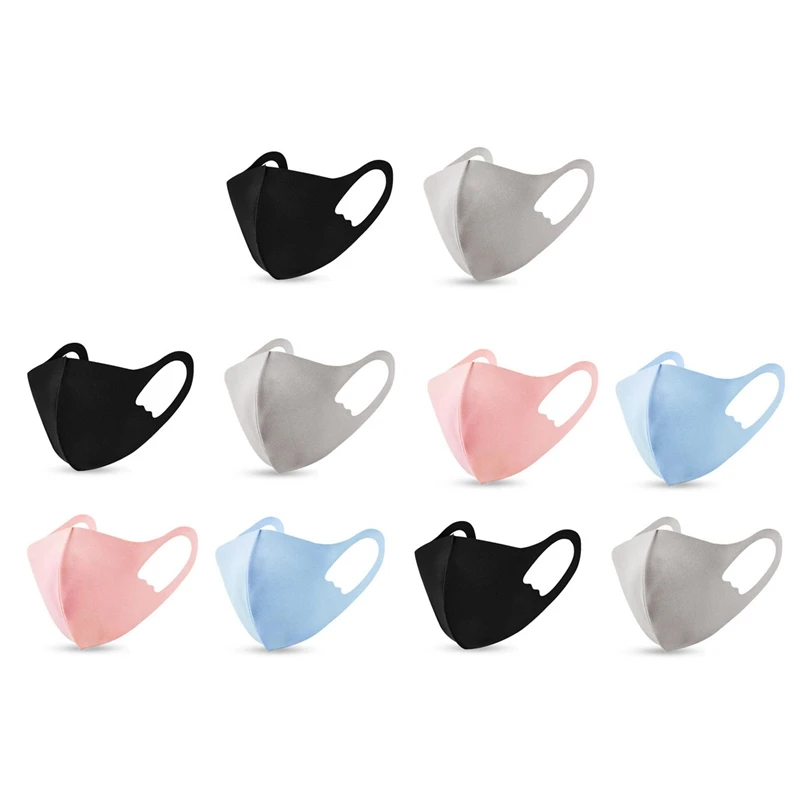 

10 Pcs/Set Child Mask PM2.5 Anti Dust Mask Windproof Mouth-Muffle Masks with Earloop Washable Mask