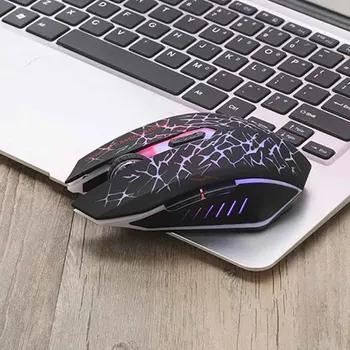 

6 Buttons Silent Wireless Gaming Mouse Mini Portable LED Backlit 2.4GHz ABS USB Rechargeable For PC Laptop Desktop Ergonomic