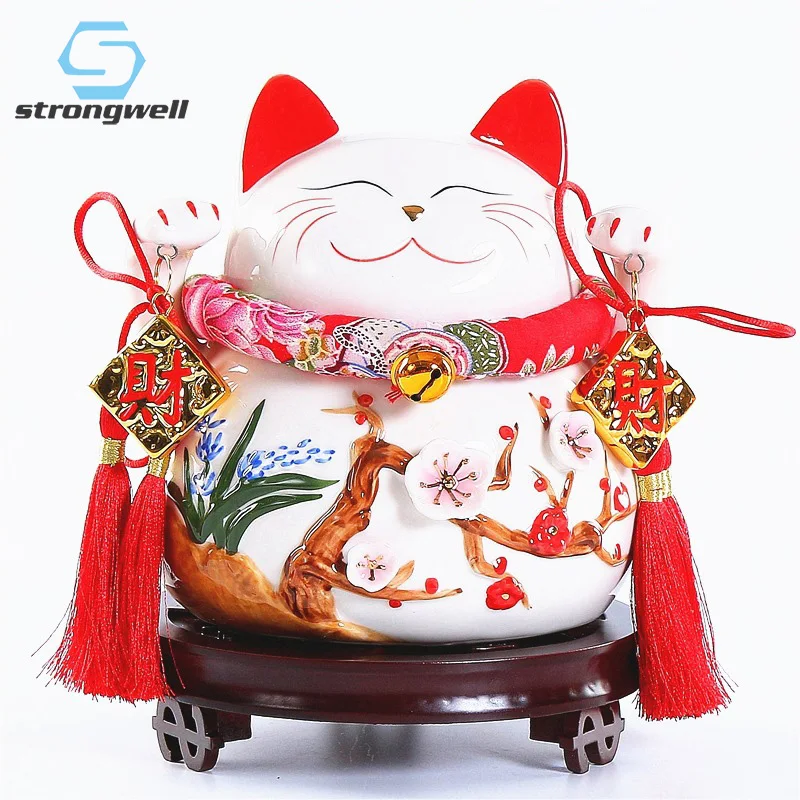 Strongwell китайский большой счастливый украшения &quotкошки&quot Керамика Lucky Декор для
