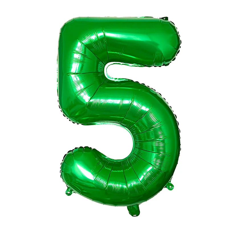 32 40 дюймов зеленый номер фольгированные шары 0 1 2 3 4 5 6 7 8 9 гелиевый зеленый шар с днем рождения Свадебные украшения принадлежности - Цвет: Green-5