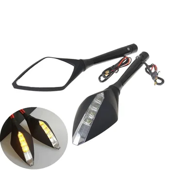 

Motorcycle LED Turn Signal Rear View Mirror case for YAMAHA KAWASAKI HONDA SUZUKI FZ6 FZ1 MT09 Z1000 ER-6N Z750 Z800 Z300 GSR600