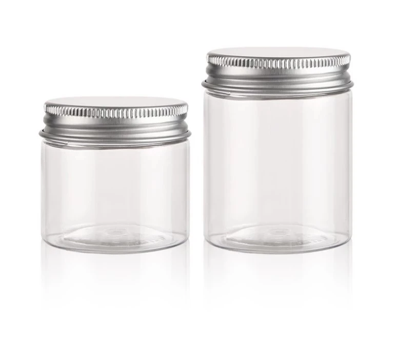 Food Container 100ml 200ml 250ml 500ml Clear Pet Plastic Candy Jar Tins Plastic Bottles Food