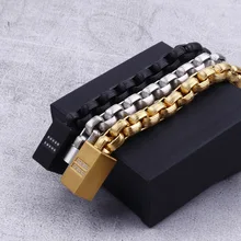 Ювелирные изделия из нержавеющей стали квадратная жемчужная цепь мужской Титановый стальной браслет простой личности