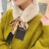 Streamer Warm Plush Leopard Scarf Women Thickening Warming Scarf Female Cross Fur Collar Winter Scarf Fluffy Fashion Shawl New ► Photo 2/6