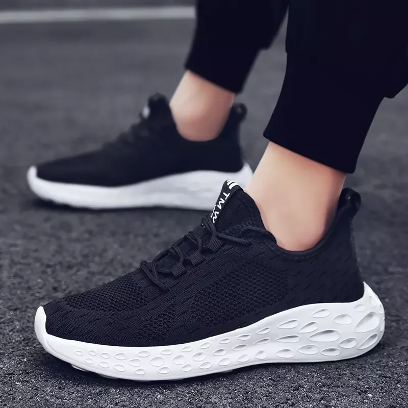 

Men's casual shoes Lac-up men's shoes light comfortable comfortable breathable walking men's sneakers fly-woven men's shoes