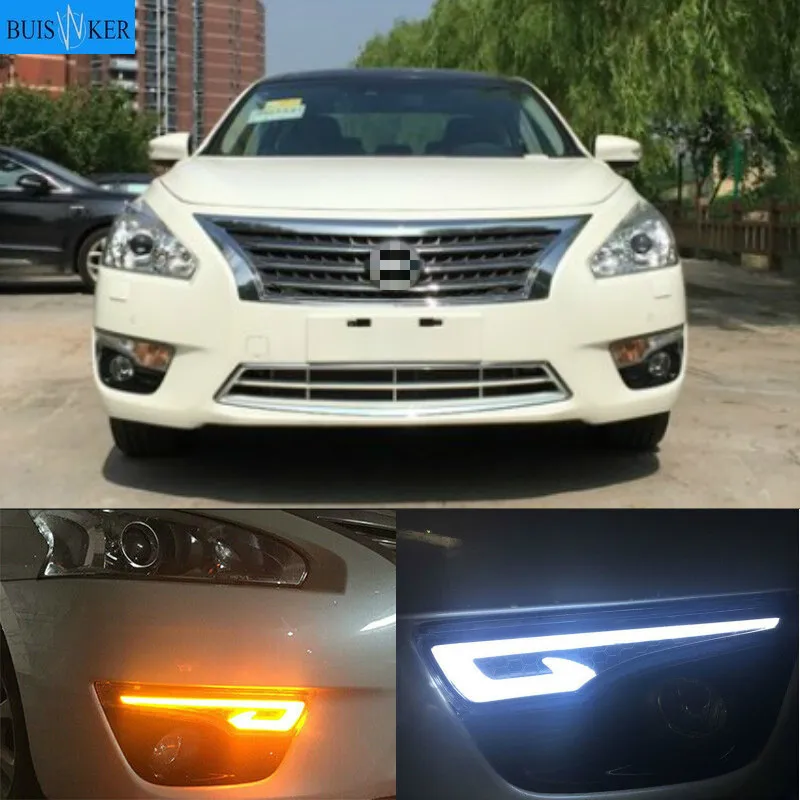 For Nissan Teana Altima 2013-2016 LED DRL Daytime Running Light Fog Lamp 12V Car Running Lights